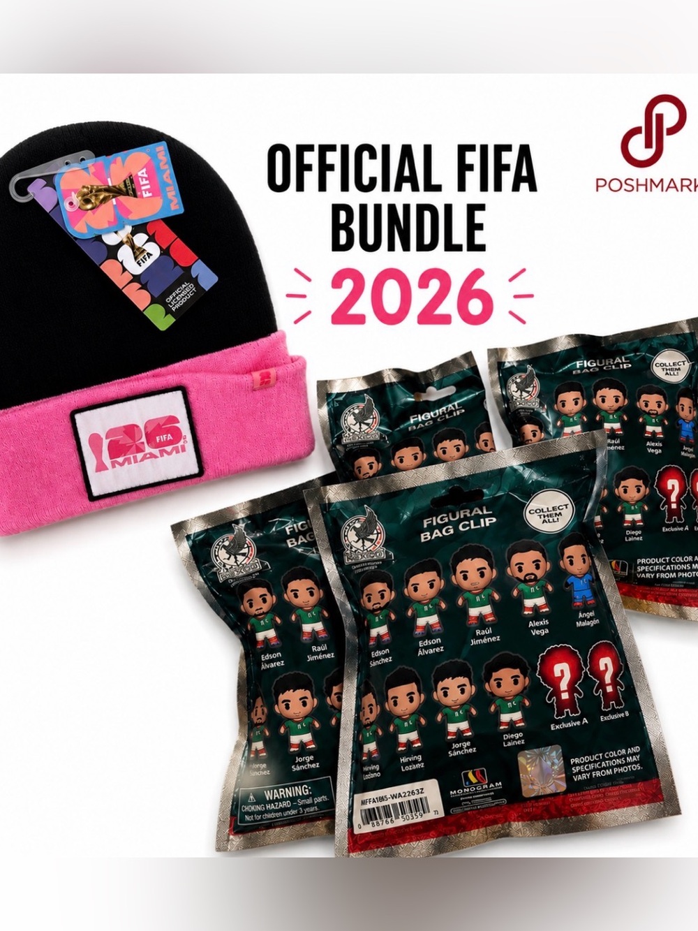 🔥⚽️FIFA 26 Fan bundle :  Beanie + 3 Collectable mystery figures